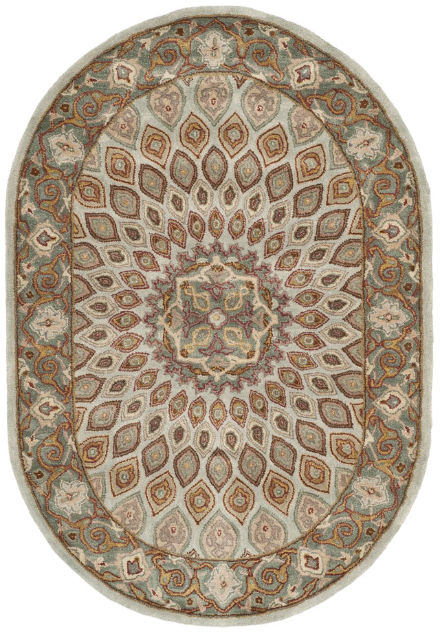 Safavieh Heritage 4'-6" x 6'-6" Rug in Blue / Grey