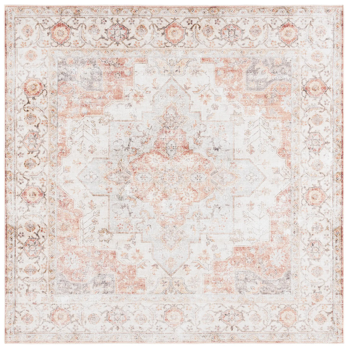 Safavieh Arizona 6'-0" x 6'-0" Rug in Beige / Rust