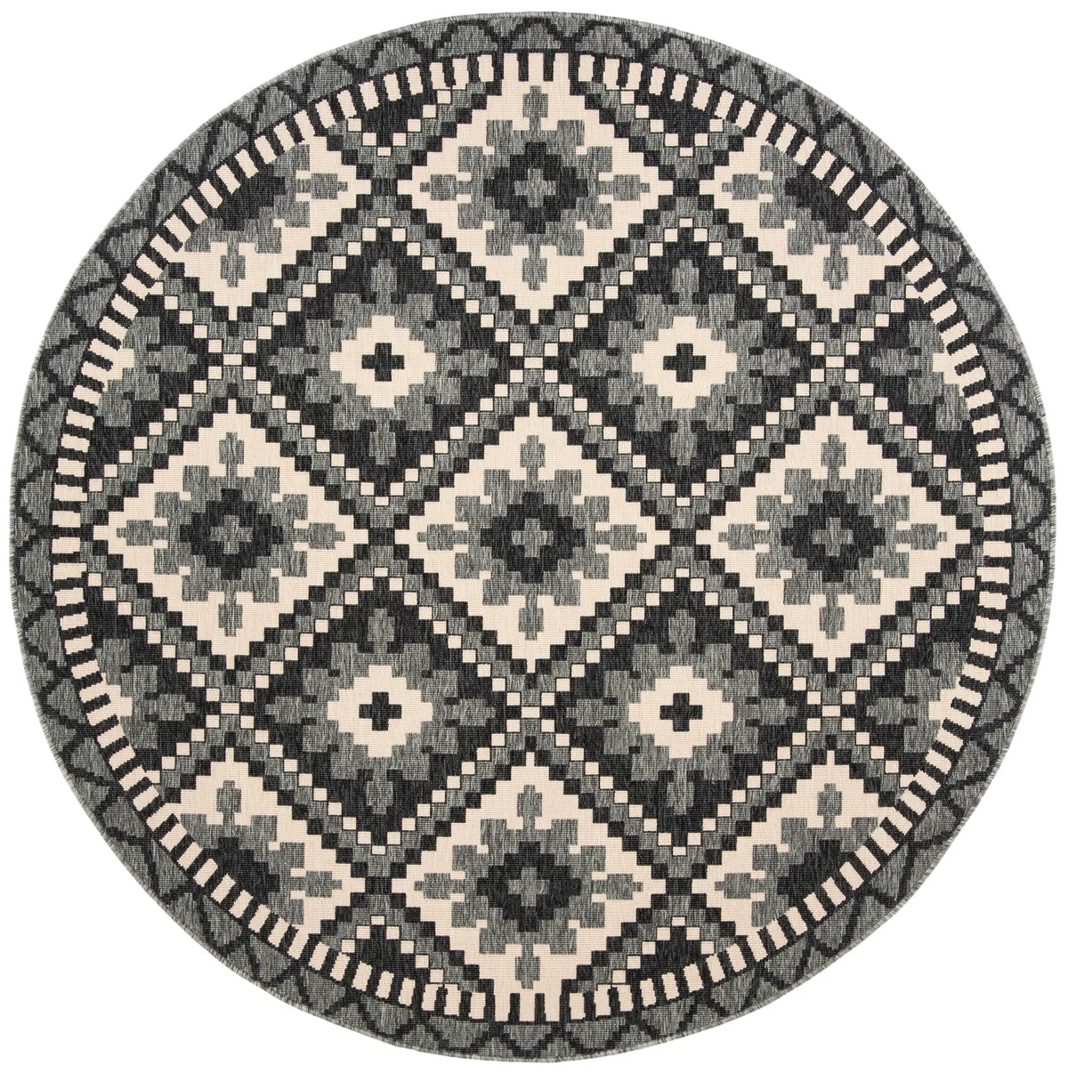Safavieh Veranda 6'-7" x 6'-7" Rug in Grey / Beige