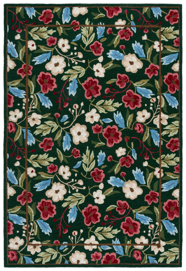 Safavieh Jardin 4'-0" x 6'-0" Rug in Green / Red
