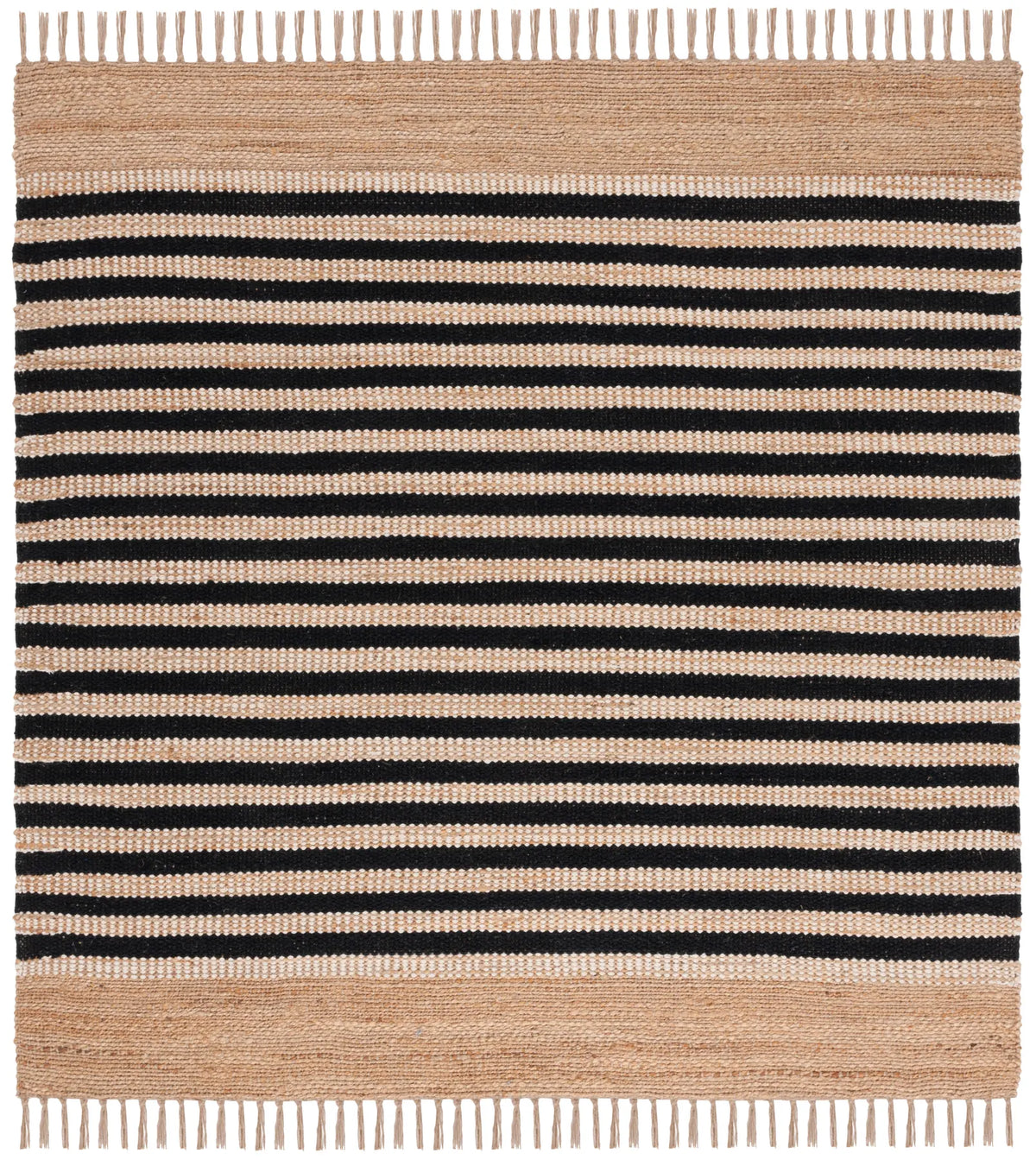 Safavieh Natural Fiber 6'-0" x 6'-0" Rug in Natural / Black