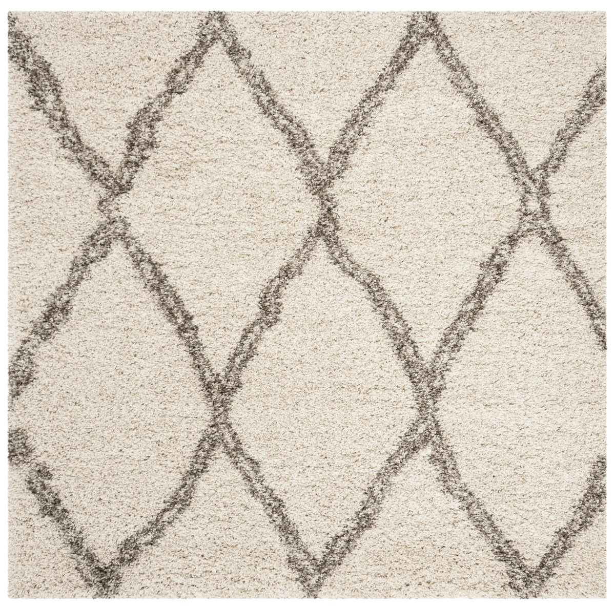Safavieh Hudson Shag 5'-0" x 5'-0" Rug in Ivory / Grey