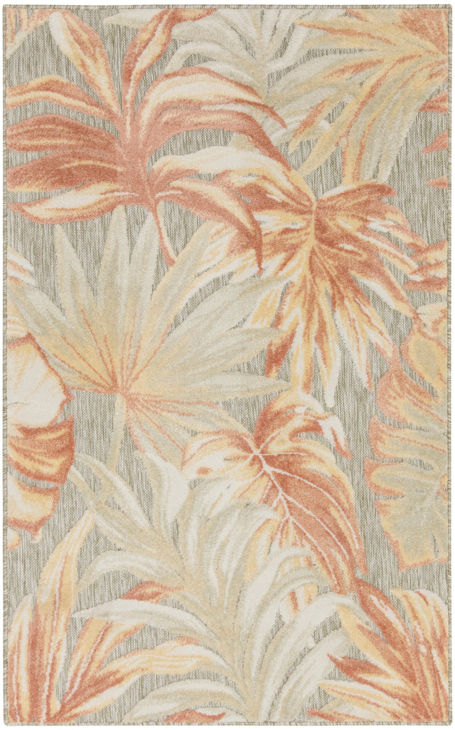 Nourison Aloha ALH43 Machine Made Sage, Rose Rug