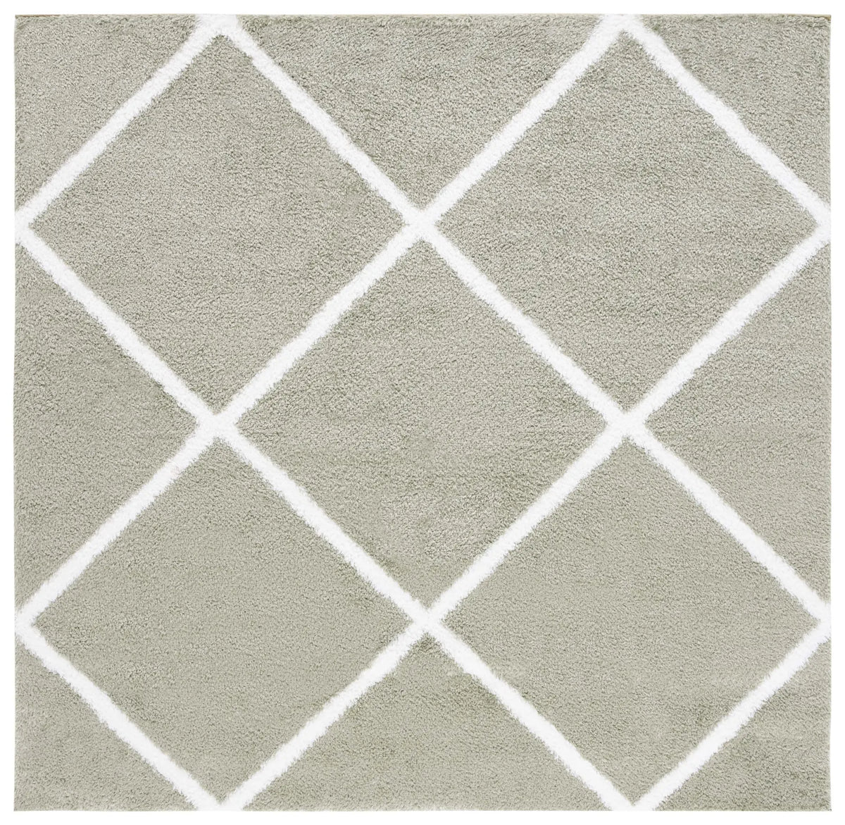 Safavieh Tahoe Shag 6'-7" x 6'-7" Rug in Sage / White