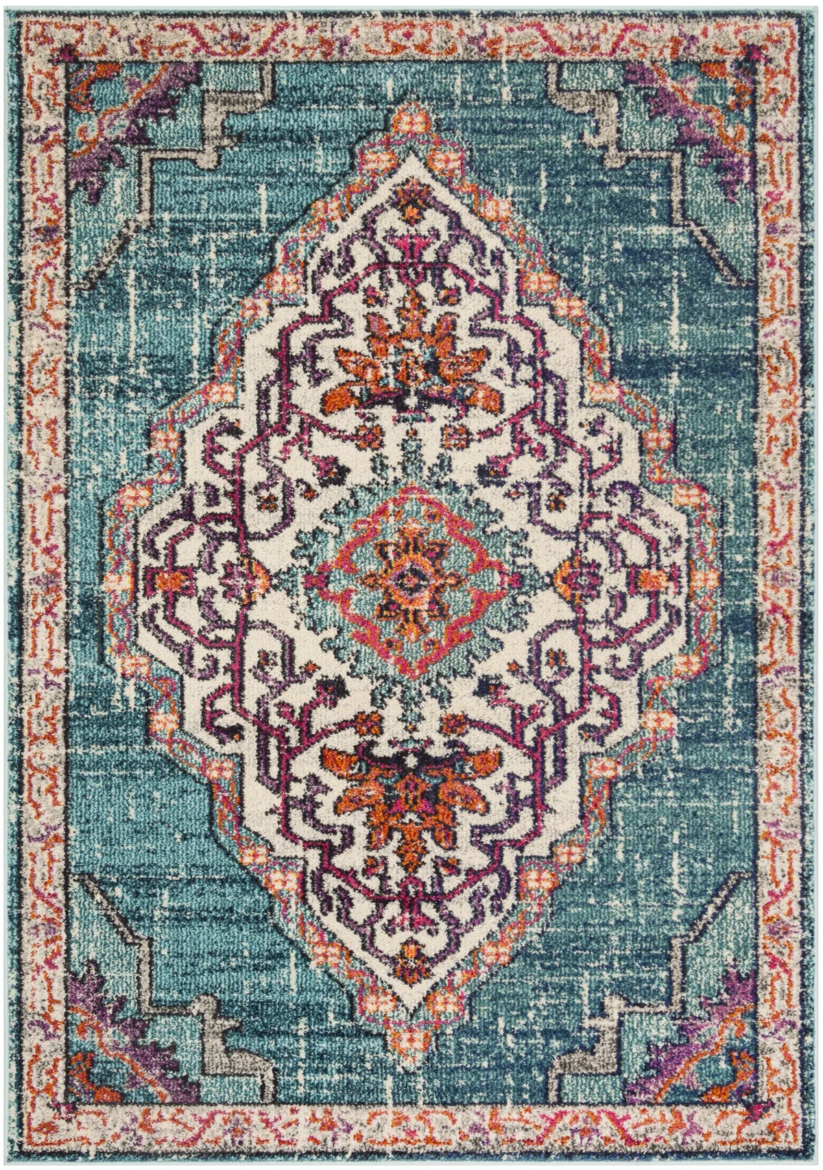 Safavieh Monaco 4'-0" x 5'-7" Rug in Blue / Multi