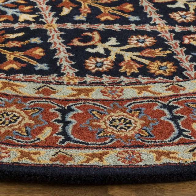 Safavieh Heritage 6'-0" x 6'-0" Rug in Navy / Red
