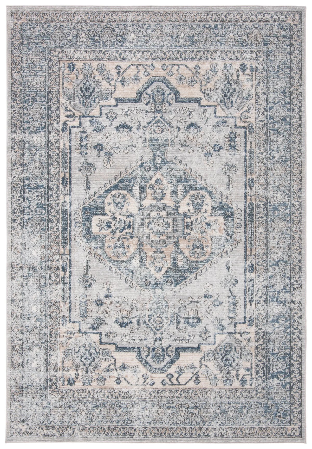 Safavieh Martha Stewart 4'-0" x 6'-0" Rug in Light Blue / Ivory