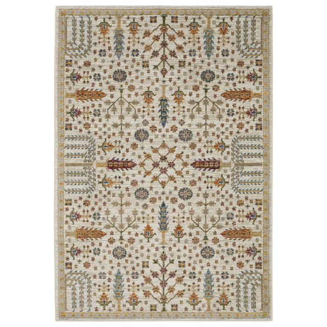 Oriental Weavers Sphinx Andorra 2449B Ivory/ Multi Rug - main flat