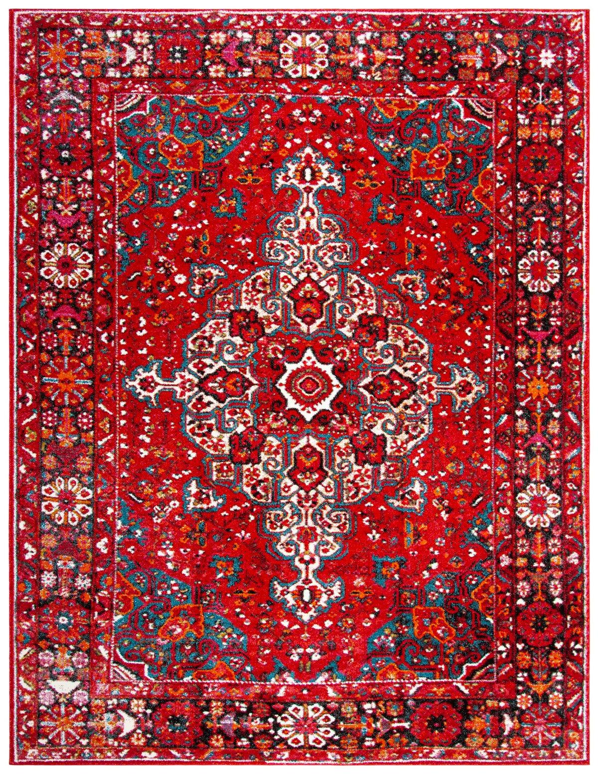 Safavieh Vintage Hamadan 10'-6" x 14'-0" Rug in Red / Multi