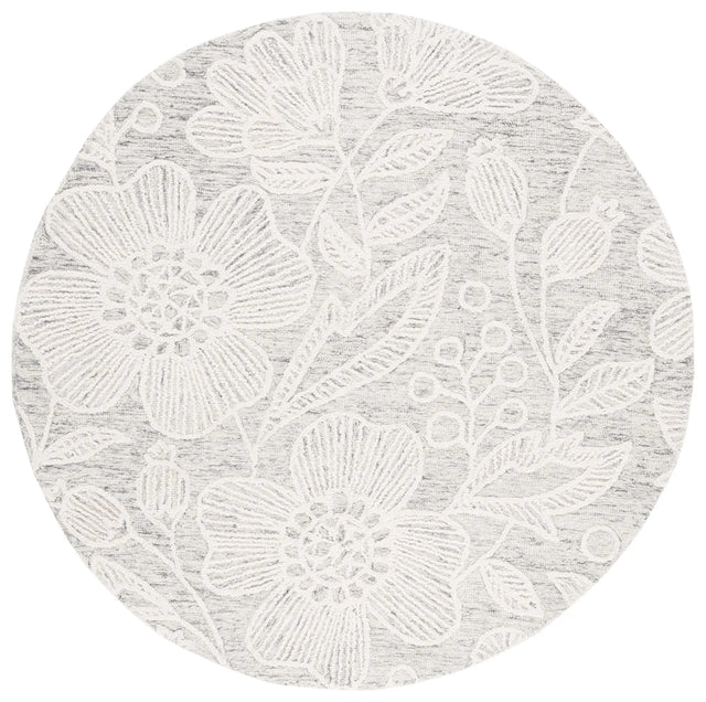 Safavieh Jardin 6'-0" x 6'-0" Rug in Grey / Ivory