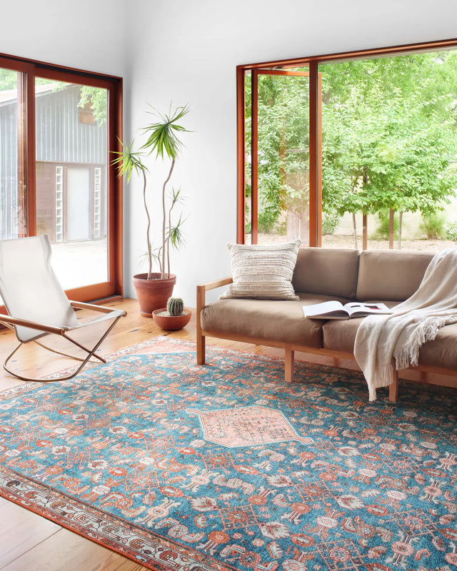 Loloi Layla Lay-10 Marine/Clay Rugs - room scene 1