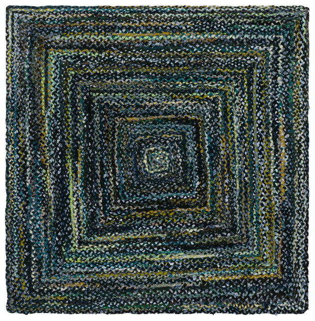 Safavieh Braided 6'-0" x 6'-0" Rug in Dark Green / Blue