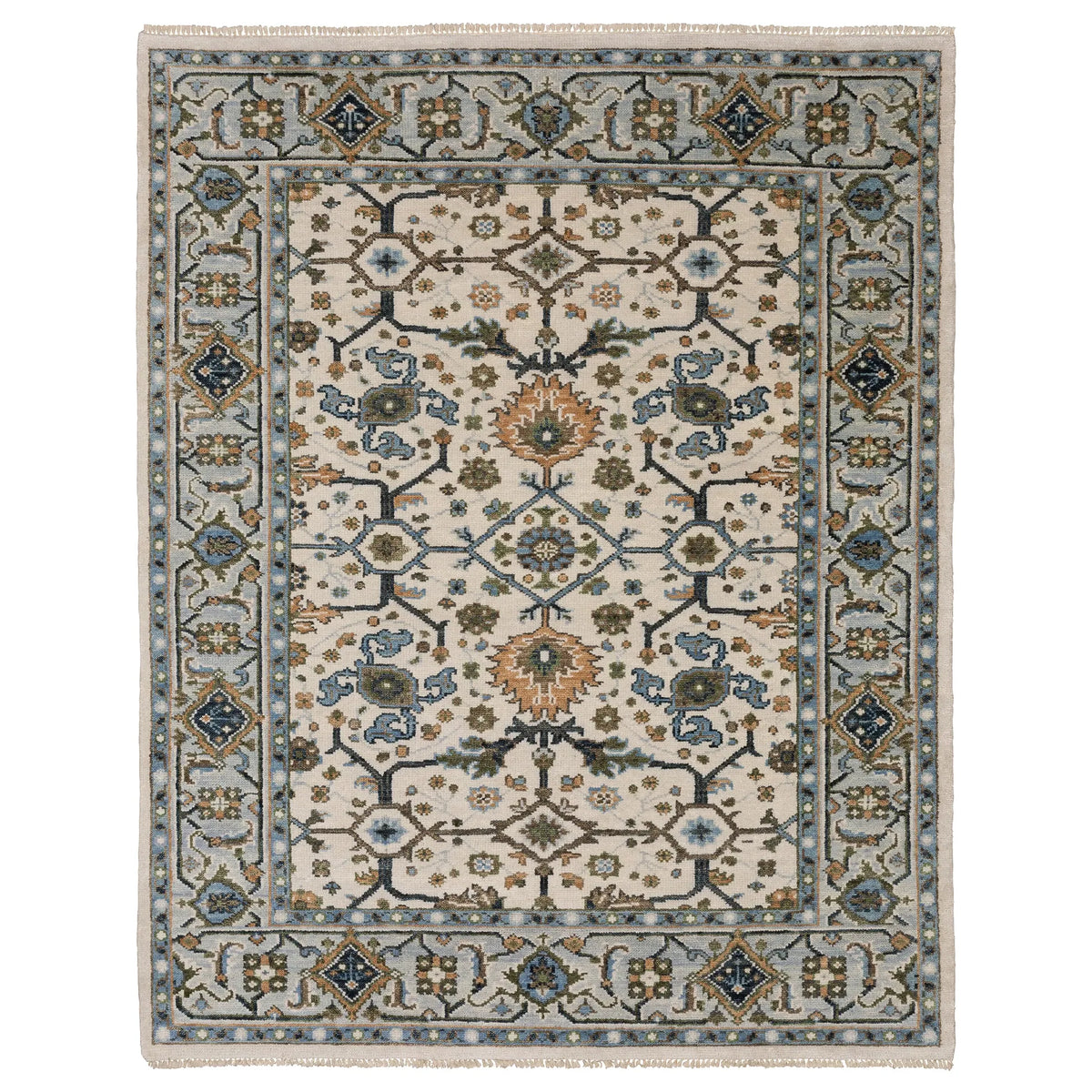 Oriental Weavers Sphinx MAJORCA MAJ01 Ivory Floral Rugs - main flat