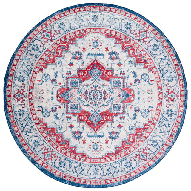 Safavieh Brentwood 6'-7" x 6'-7" Rug in Beige / Red