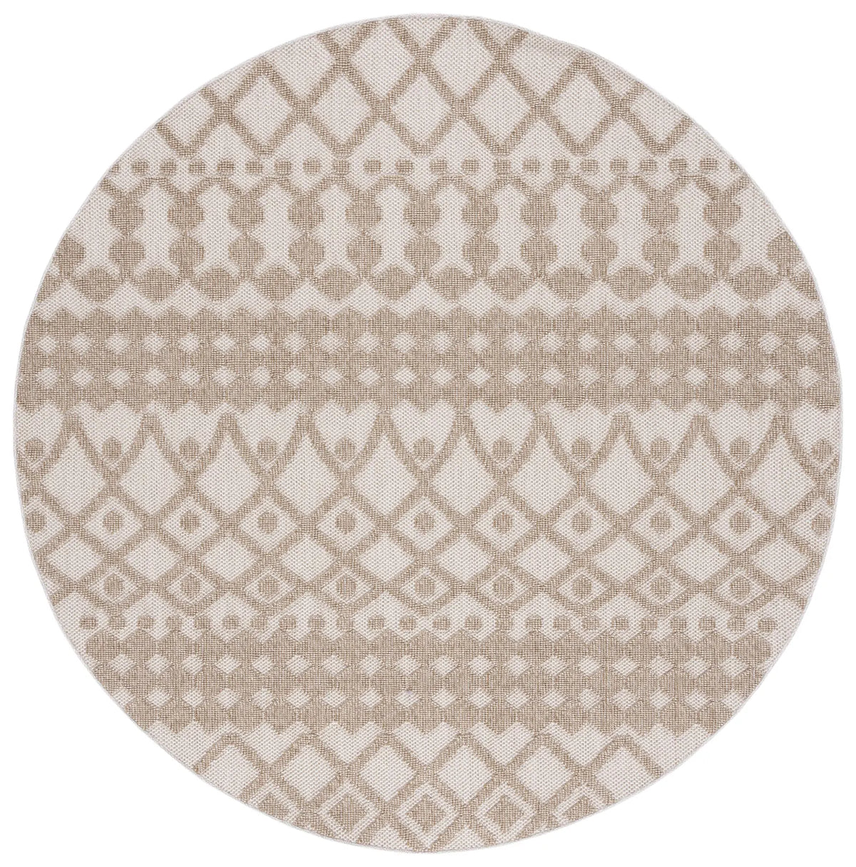 Safavieh Global 6'-7" x 6'-7" Rug in Beige / Brown