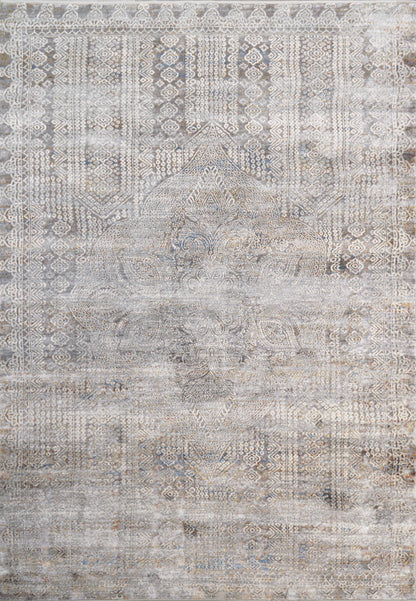 Dynamic Rugs Gold 1361 Grey/Ivory/Navy Area Rug
