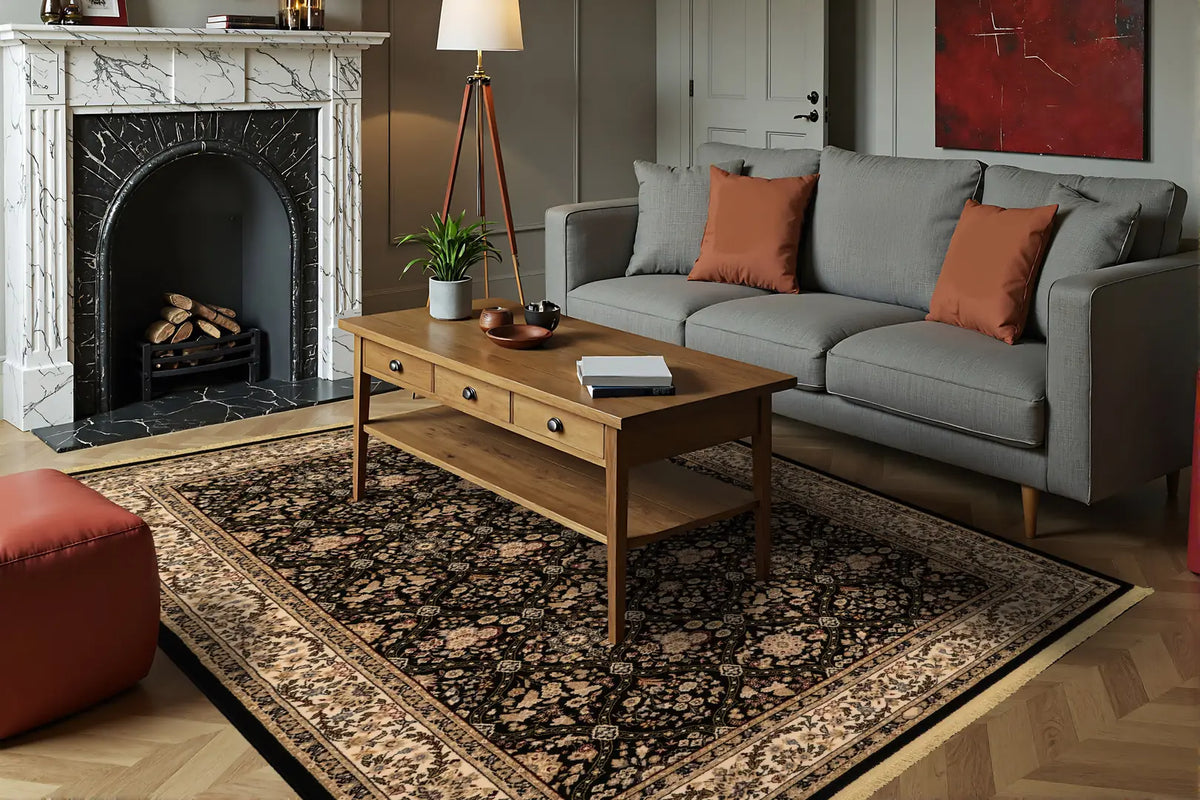 Dynamic Rugs Brilliant 7211 Black Rugs - Room