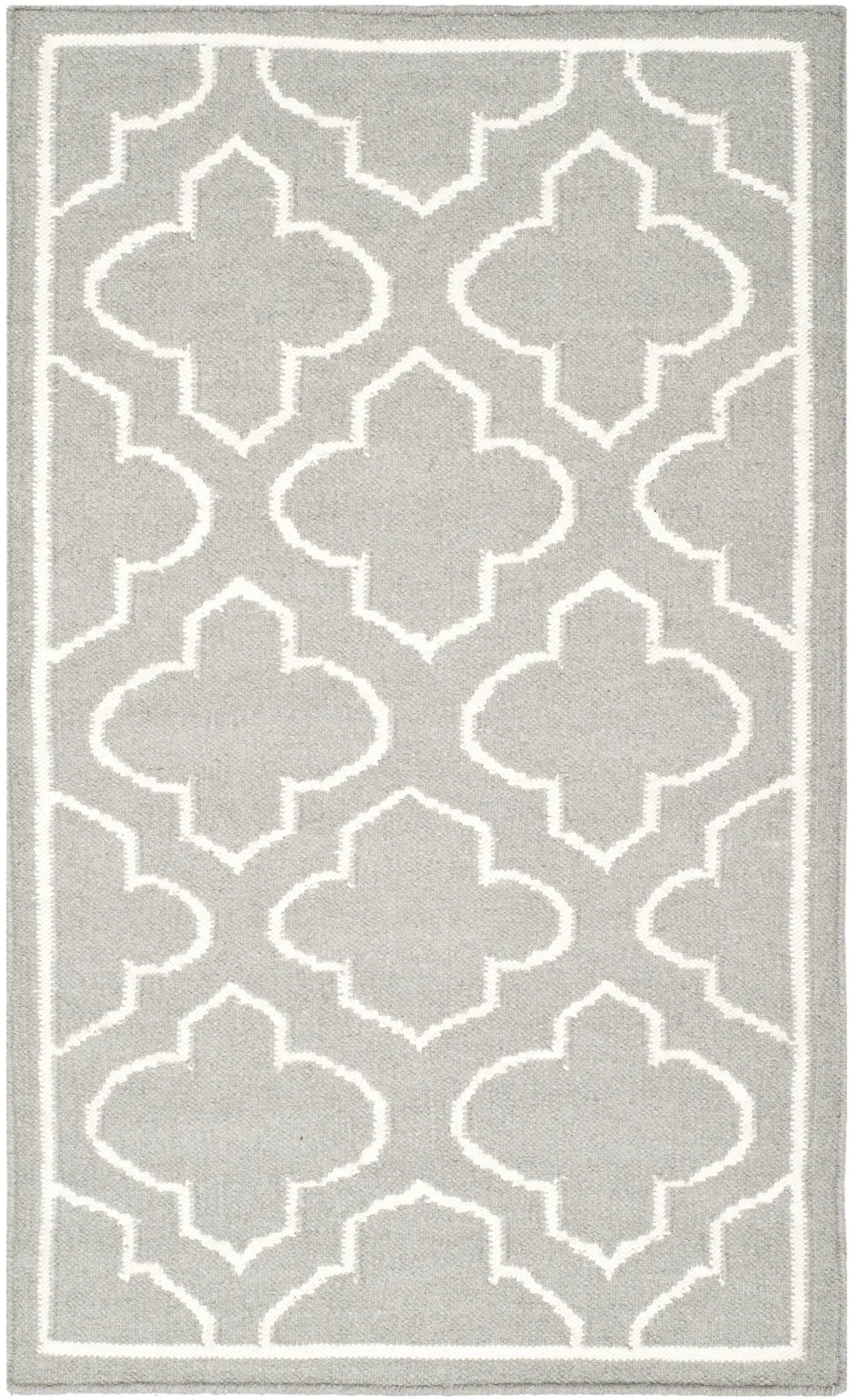 Safavieh Dhurries 2'-6" x 4'-0" Rug in Grey / Ivory