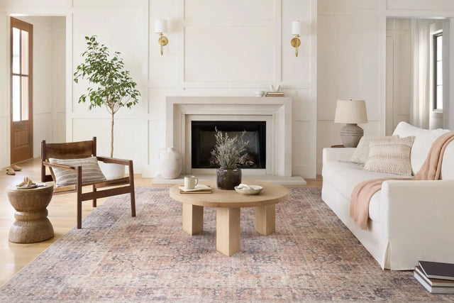 Loloi Skye Sky-01 Blush/Grey Rugs - room scene 1 horizontal