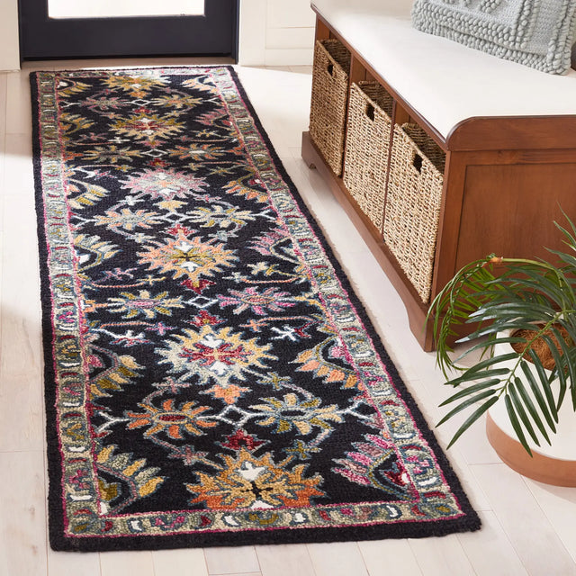 Safavieh Aspen 2'-3" x 9'-0" Rug in Black / Pink