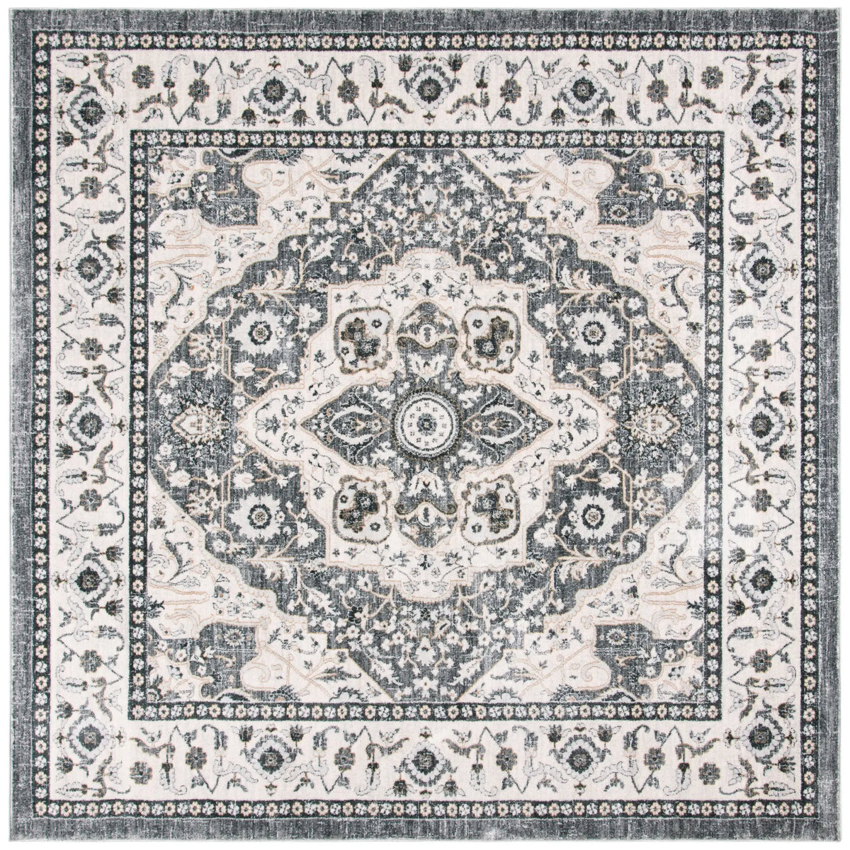 Safavieh Isabella 6'-7" x 6'-7" Rug in Grey / Cream