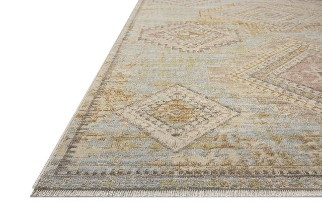 Loloi Elora ELR-09 Traditional Power Loomed Sky, Multi Rug - rug corner