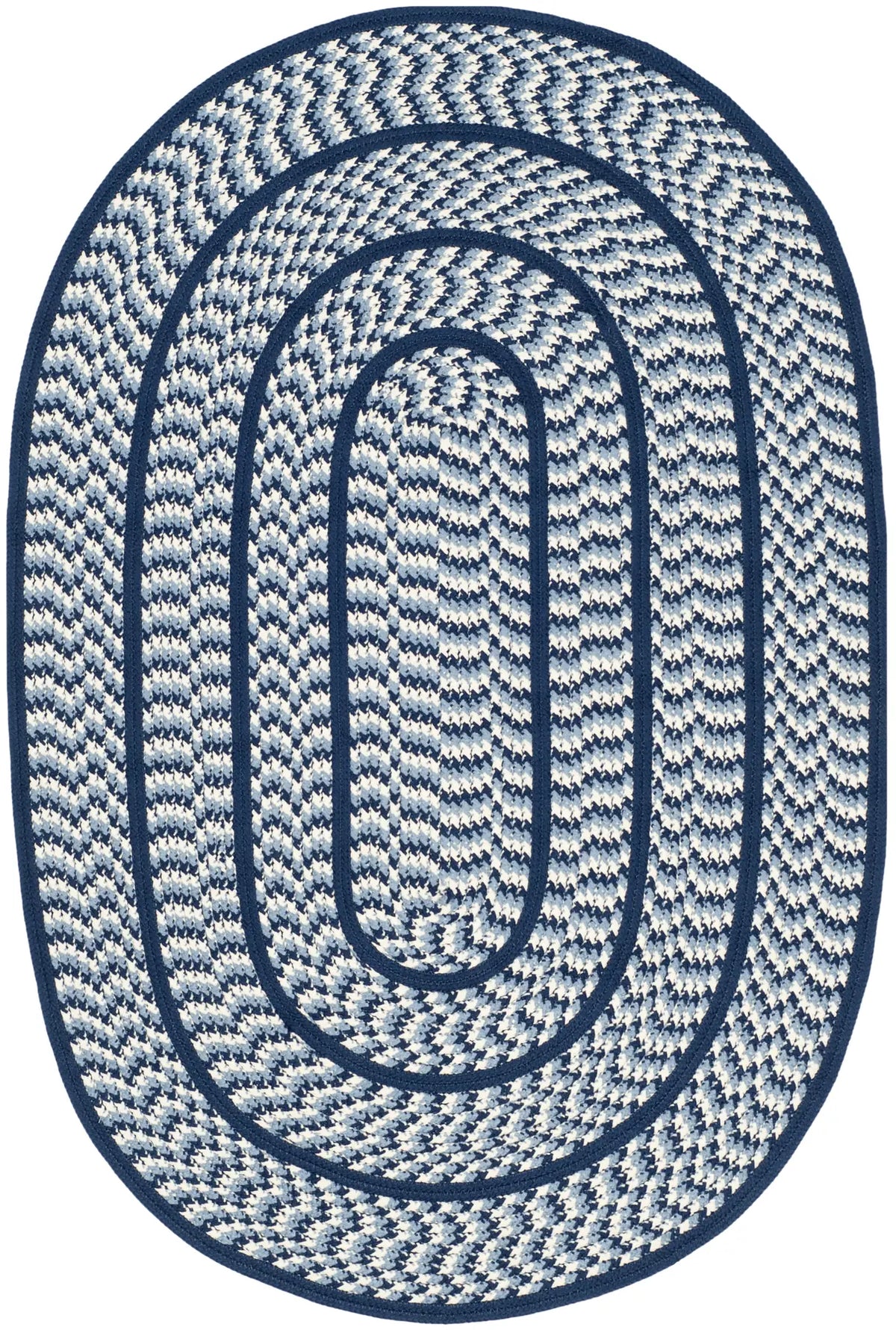 Safavieh Braided 3'-0" x 5'-0" Rug in Ivory / Navy