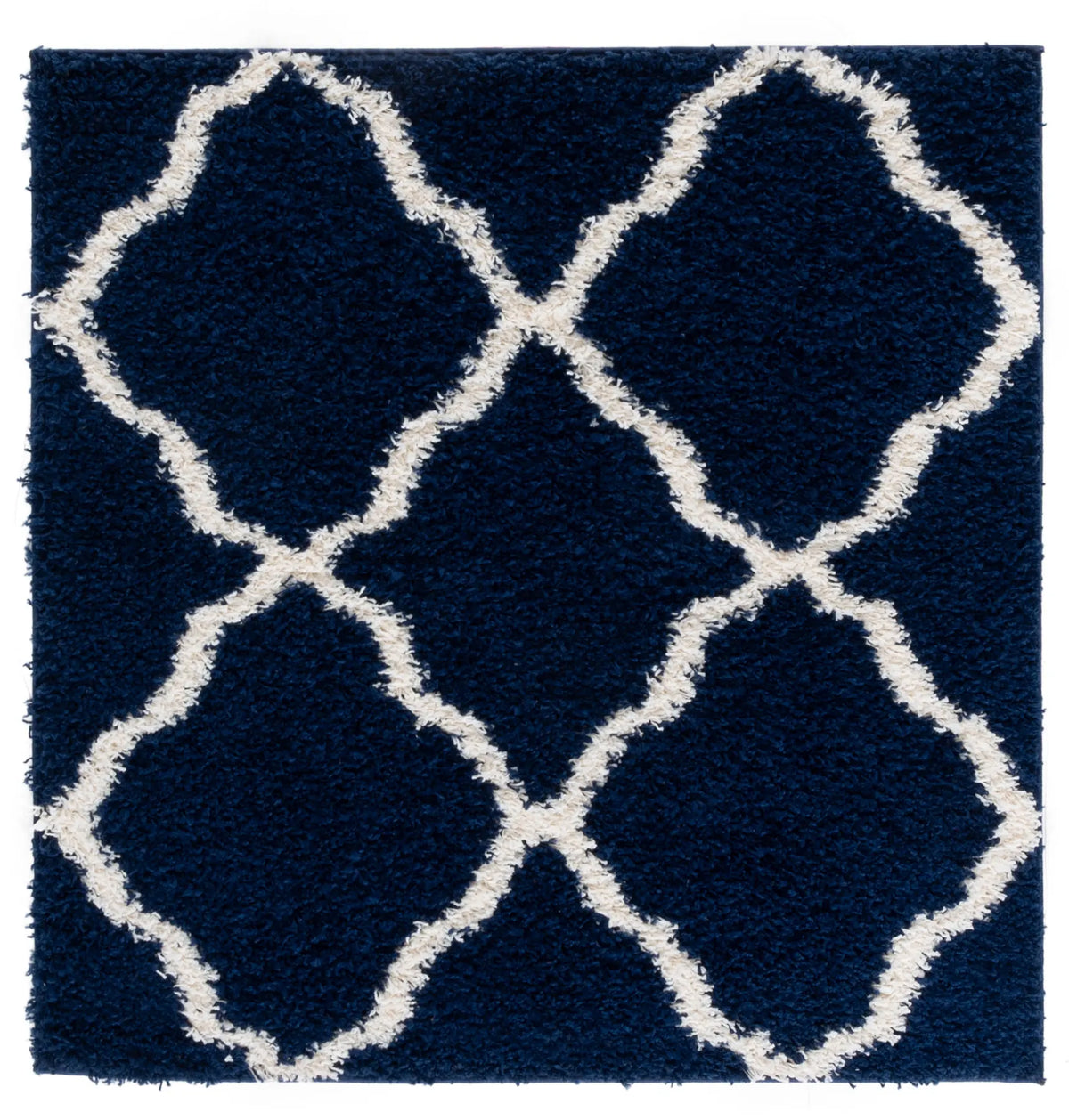 Safavieh Sgd-Dallas Shag 4'-0" x 4'-0" Rug in Navy / Ivory