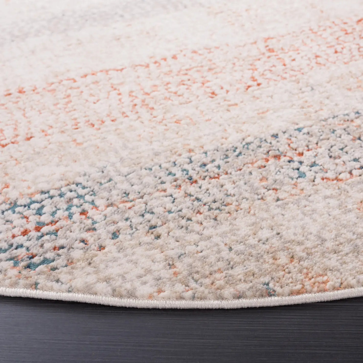 Safavieh Madison 800 6'-7" x 6'-7" Rug in Ivory / Blue Rust