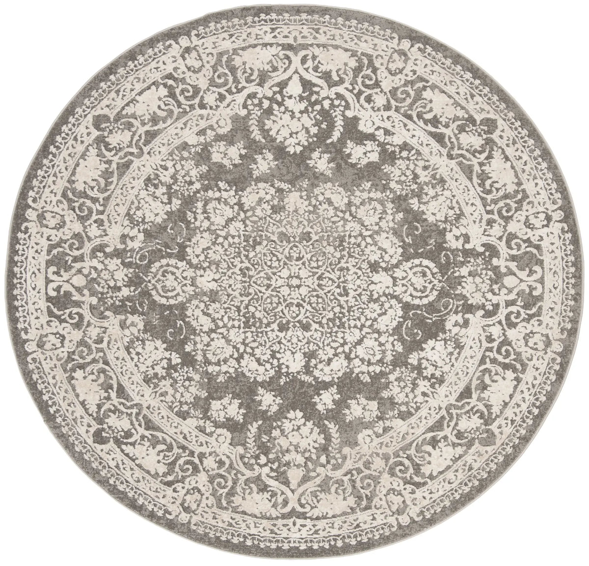 Safavieh Reflection 5'-0" x 5'-0" Rug in Dark Grey / Cream