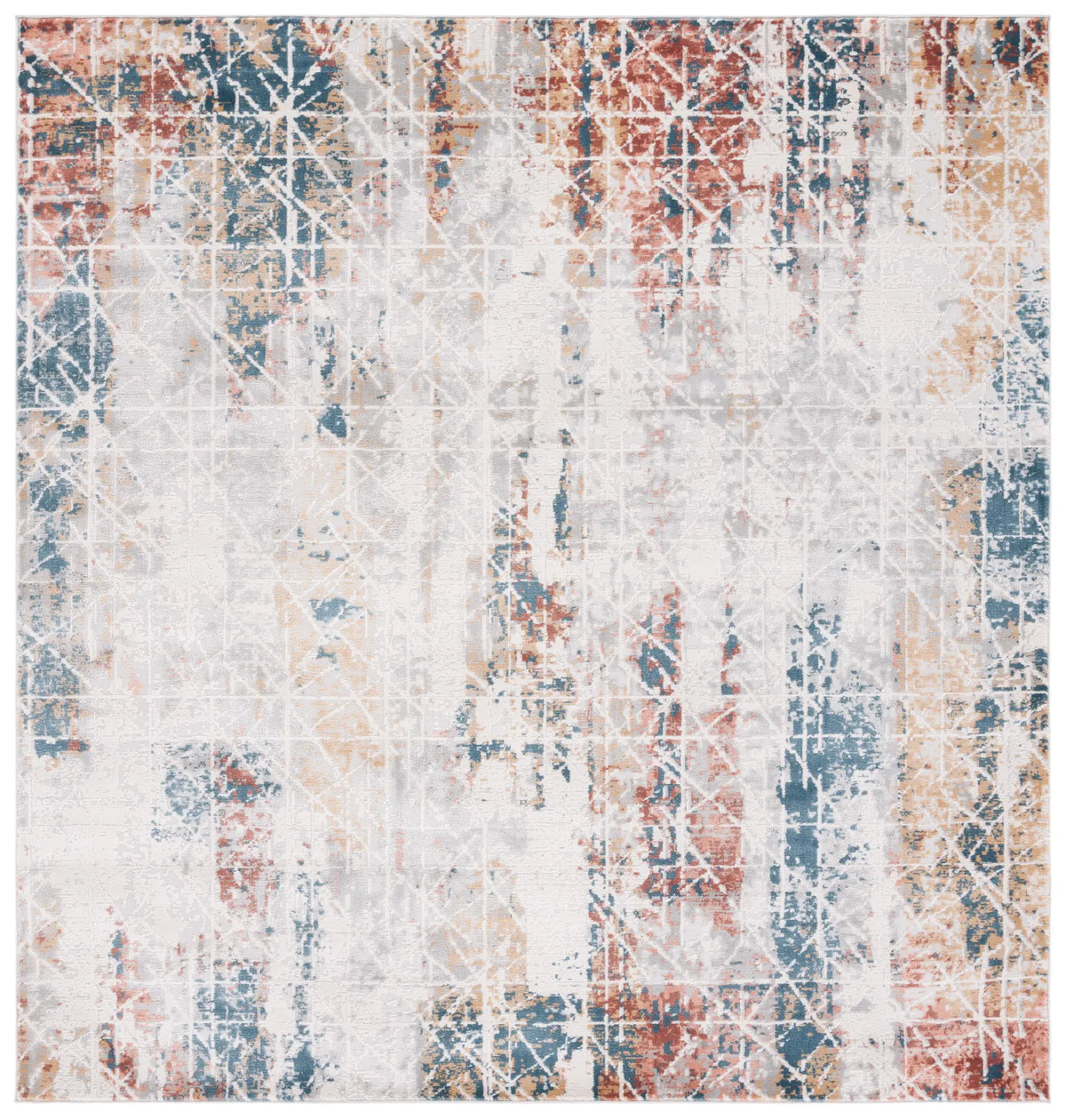 Safavieh Invista 6'-7" x 6'-7" Rug in Grey / Dark Grey
