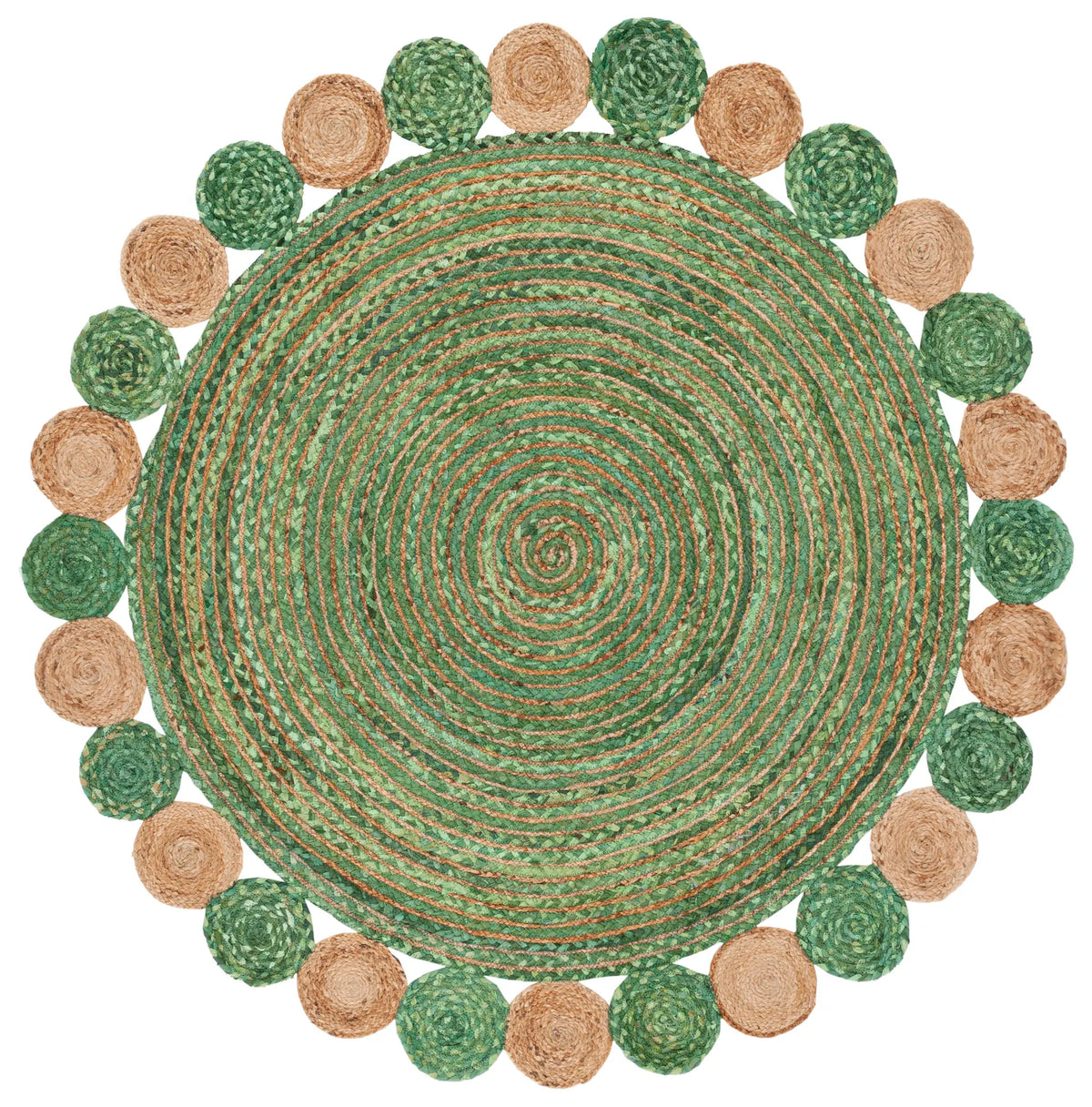 Safavieh Cape Cod 5'-0" x 5'-0" Rug in Green / Natural