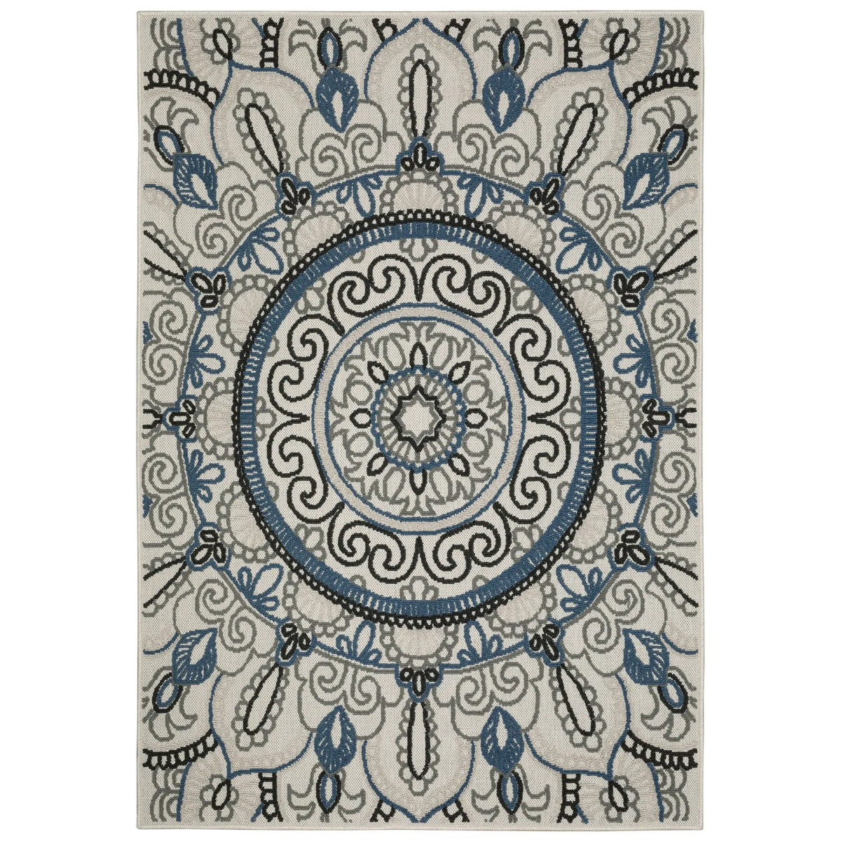Oriental Weavers Torrey 072J1 Beige/ Blue Rug - main flat