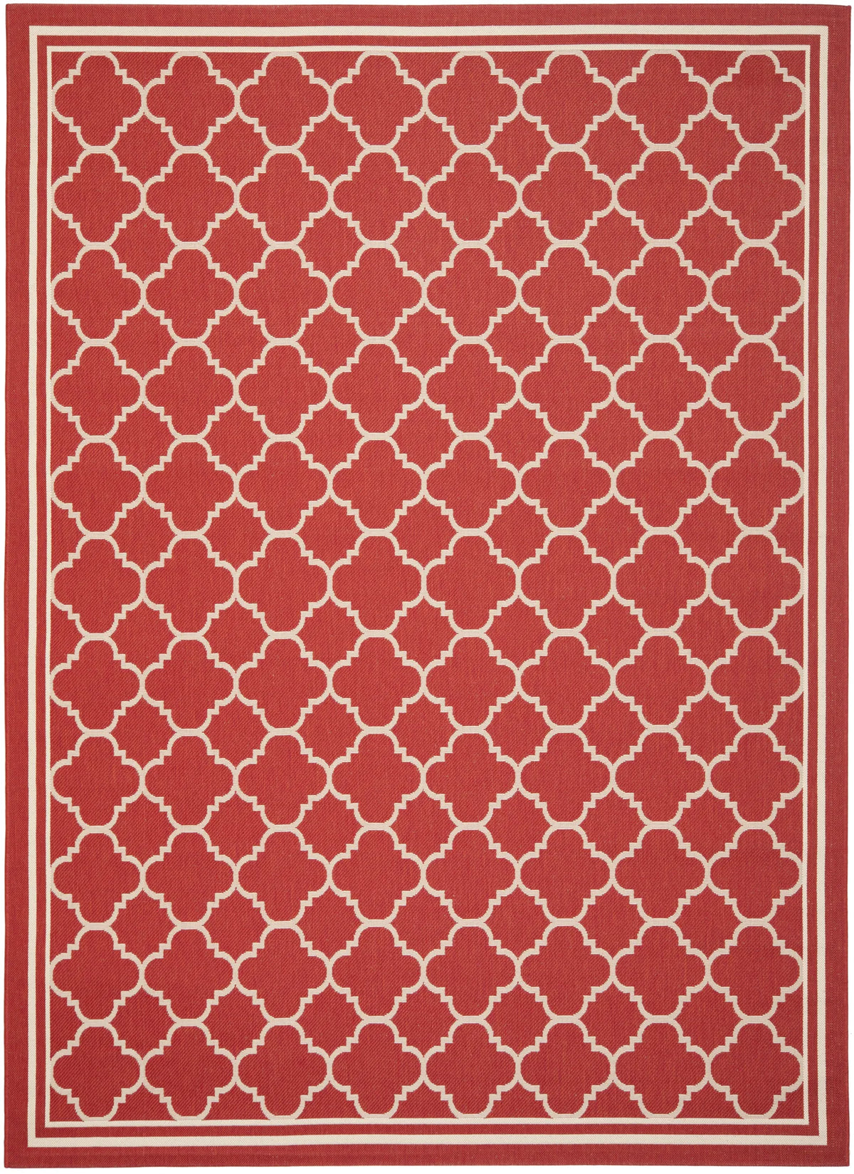 Safavieh Courtyard 10'-0" x 14'-0" Rug in Red / Bone