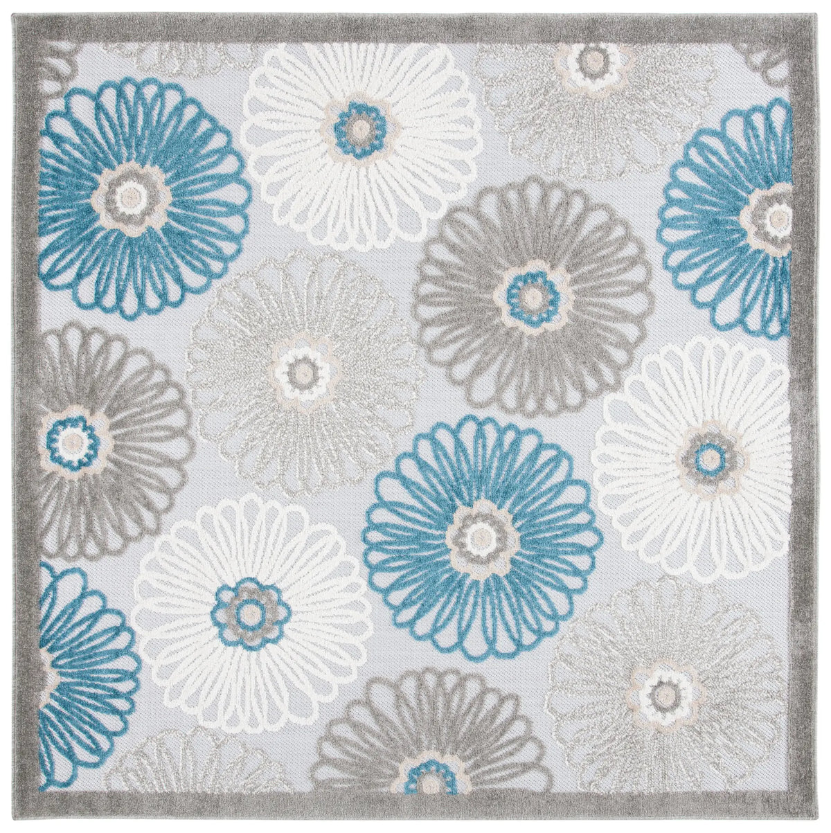 Safavieh Cabana 6'-7" x 6'-7" Rug in Beige / Blue