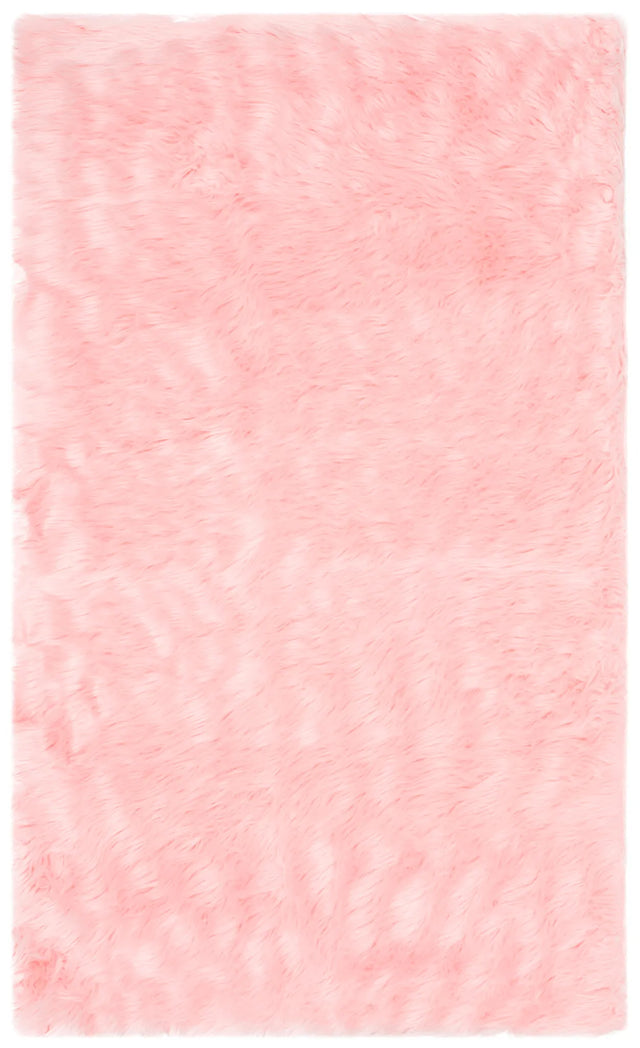 Safavieh Faux Sheep Skin 3'-0" x 5'-0" Rug in Pink