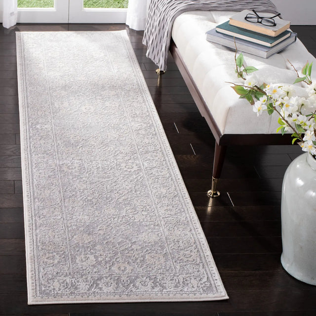 Safavieh Reflection 2'-3" x 10'-0" Rug in Light Grey / Cream