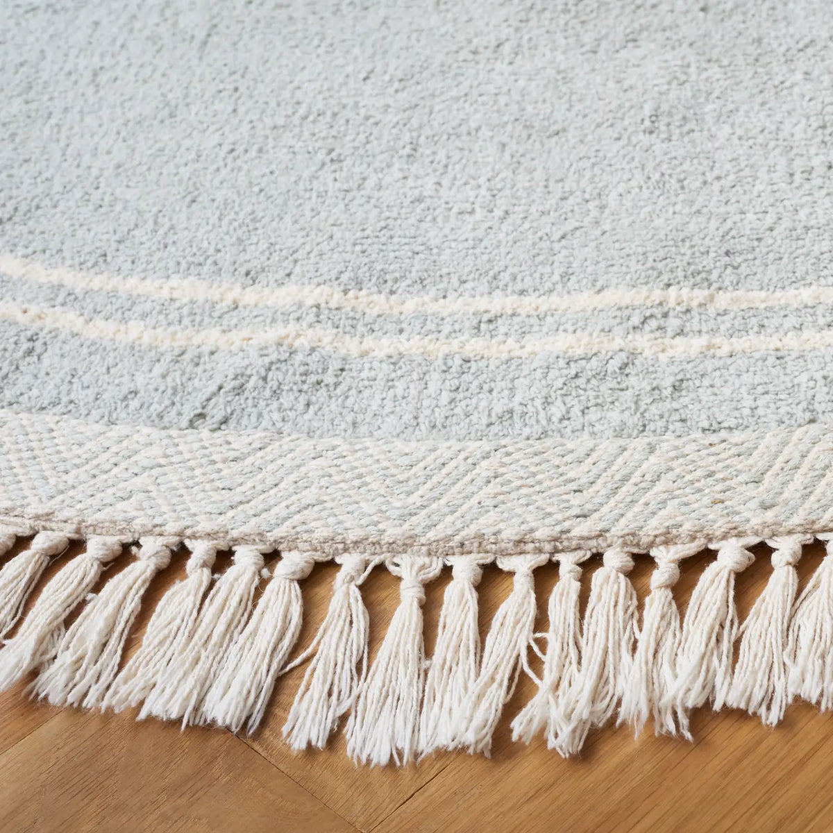 Safavieh Easy Care 6'-0" x 6'-0" Rug in Light Blue / Ivory