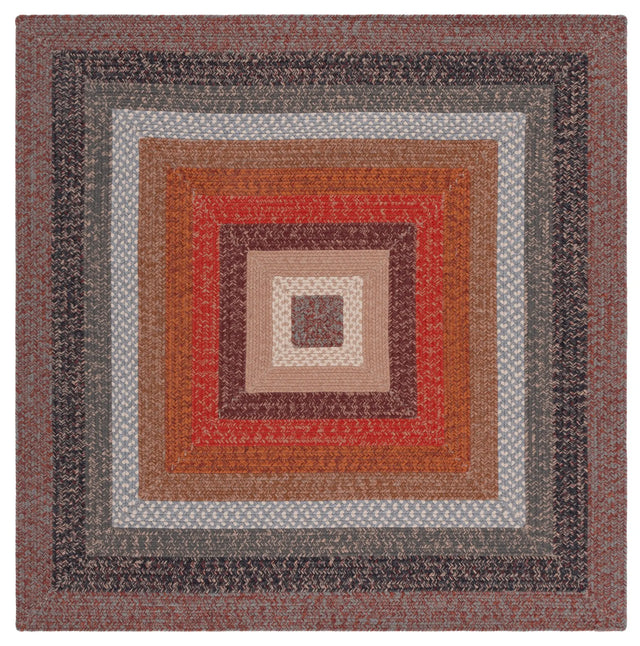 Safavieh Braided 5'-0" x 5'-0" Rug in Brown / Rust