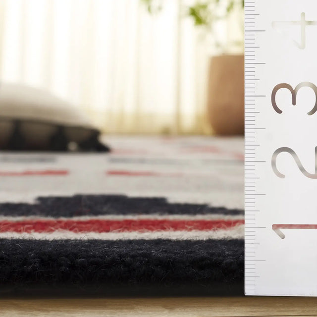 Safavieh Kenya 4'-0" x 6'-0" Rug in Red / Black