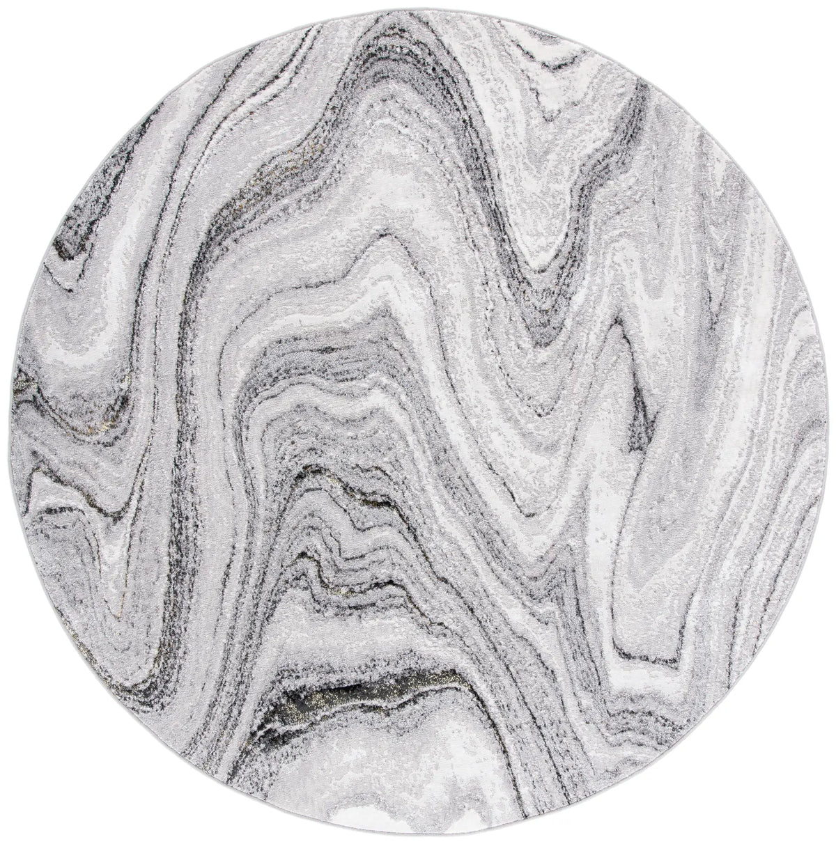 Safavieh Amelia 6'-7" x 6'-7" Rug in Grey / Gold