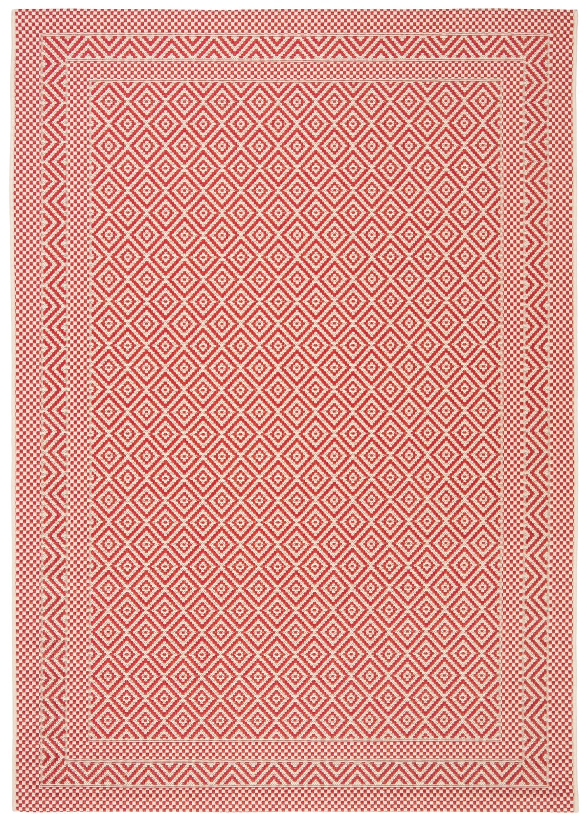Safavieh Courtyard 4'-0" x 5'-7" Rug in Beige / Red