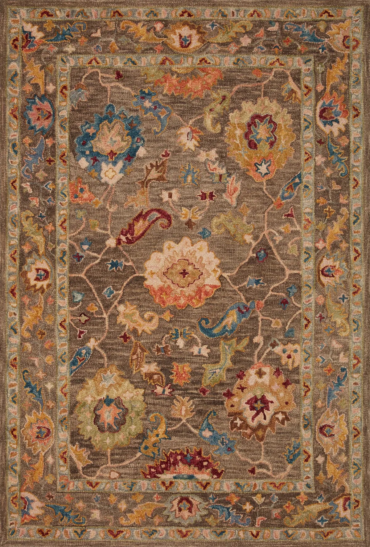 Loloi Padma Pma-01 Charcoal/Multi Rugs - main flat
