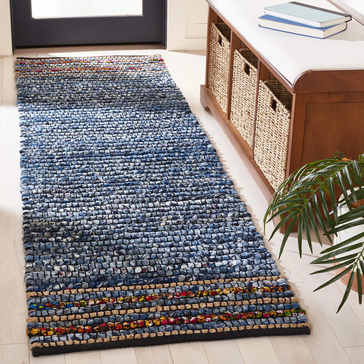 Safavieh Cape Cod 2'-3" x 8'-0" Rug in Natural / Blue