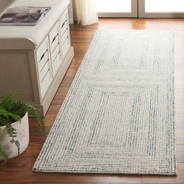 Safavieh Abstract 2'-3" x 8'-0" Rug in Ivory / Blue