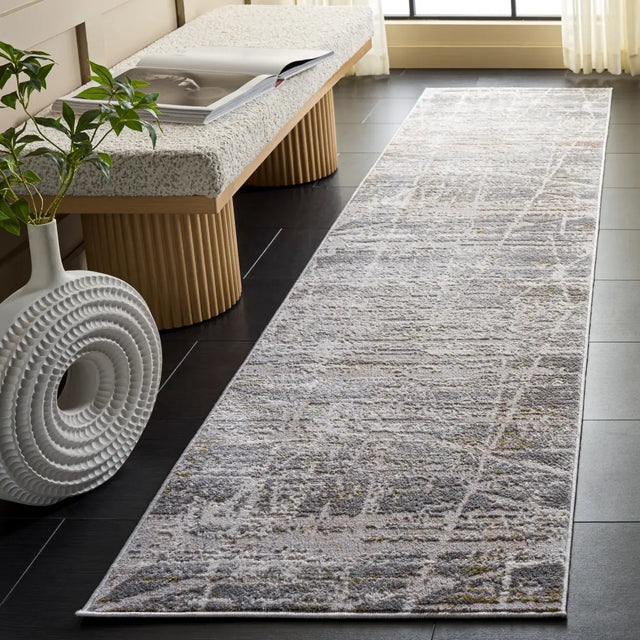 Safavieh Palma 2'-2" x 9'-0" Rug in Grey / Gold