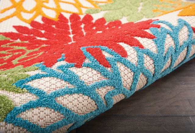 Nourison Aloha ALH05 Machine Made Green Rug