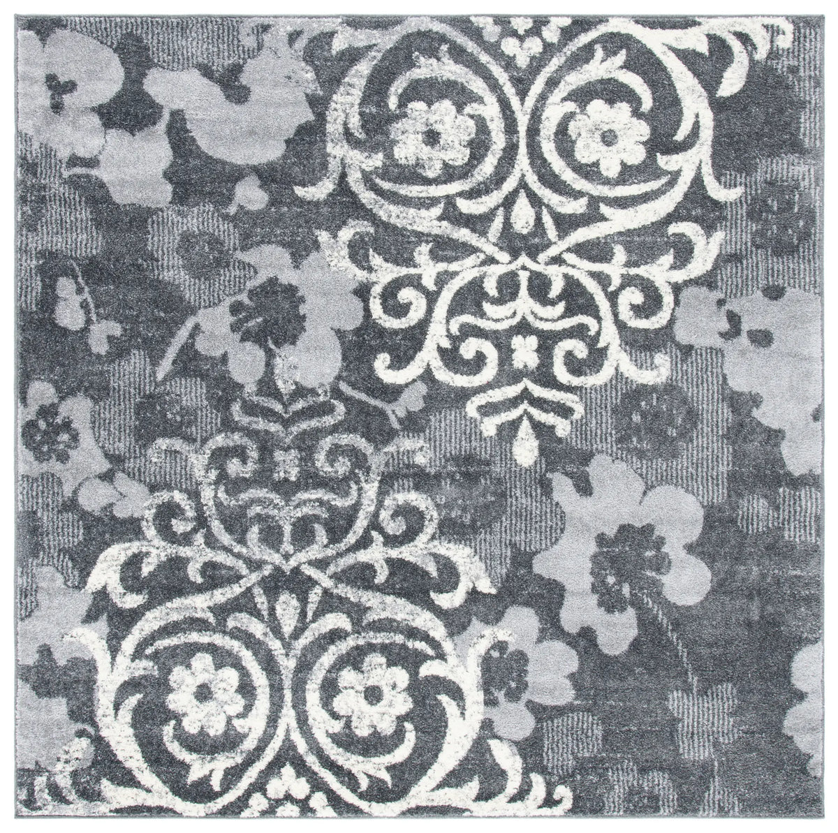 Safavieh Adirondack 6'-7" x 6'-7" Rug in Charcoal / Ivory