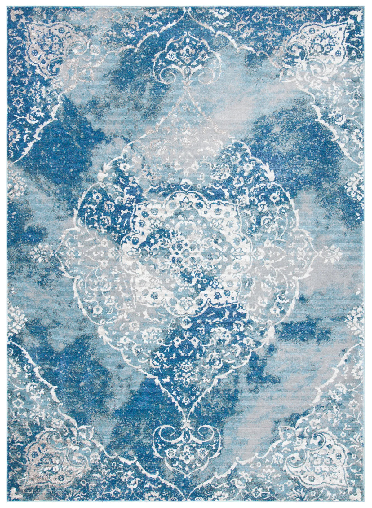 Safavieh Aria 4'-0" x 6'-0" Rug in Light Blue / Ivory