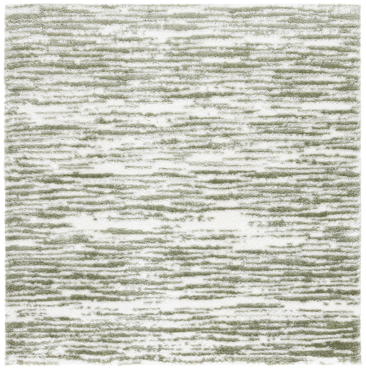 Safavieh Tahoe Shag 6'-7" x 6'-7" Rug in Ivory / Green